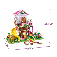 Moc DIY Maison dans les Arbres avec Toboggan Blocs de Construction Jouets d'Assemblage pour Enfants Cadeaux Décoratifs pour Filles