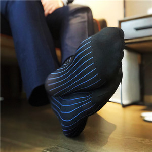 <strong>Men's</strong> <strong>Garters</strong> and Straight Tube Colored Striped Business Formal High Elasticity <strong>Men's</strong> <strong>Socks</strong> Universal Simple High Tube <strong>Socks</strong> - Product Image 4