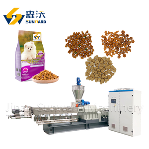 Ligne de production de nourriture pour chiens et chatons entièrement automatique en acier inoxydable avec moteur à double vis d'extrusion - Product Image 3