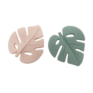 Hot selling Leaf Shape Silicone Baby Teething Toy Teether Carved Leaf