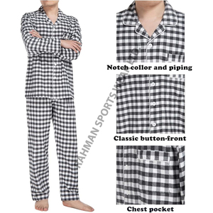 Conjunto de pijama de manga corta de algodón suave con cintura elástica para hombre - Product Image 4