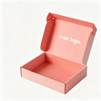 Caja de Cartón Corrugado para Envíos con Logotipo Personalizado de Fábrica OEM de 120 Años de Experiencia, Caja de Correo Rosa Impresa con Logotipo