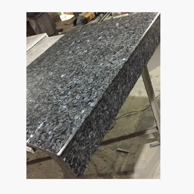 Encimera de cocina de granito pulido Natural YD STONE, granito azul perla de Noruega pulido