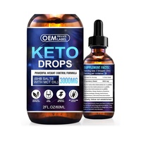 Gouttes de régime OEM Keto BHB avec des cétones exogènes pour brûleur de graisse Suppresseur d'appétit Gouttes Suppléments