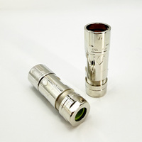 Conector Circular Recto Hembra M23 de 6 Pines, Zincado, IP67 Impermeable, Bajo Voltaje 8-12mm para Cableado Industrial de Servomotores y Codificadores