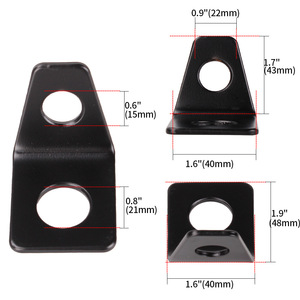 Soporte de montaje de metal en forma de L para cinturón de seguridad de coche, para instalación de cinturón de seguridad, negro BAG062 - Product Image 2