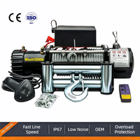 Treuil électrique à câble, moteur 12V 24V DC, étanche, anti-dérapant, toutes saisons, pour 4x4, SUV, camion tout-terrain, remorque