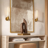 Appliques murales LED en cuivre à double tête, style loft nord-américain, avec verre, pour escalier, chambre, lampe de chevet, style Edison