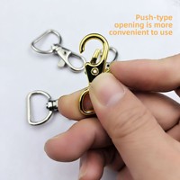 Mousqueton à bouche de poisson en alliage de zinc haute élasticité, norme européenne, pour bagages, porte-clés de poupée, accessoire de bijouterie DIY