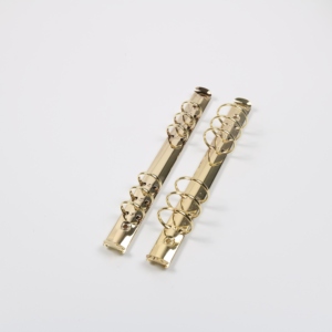 bottom price Gold color 6 ring binder clip/Memo clip