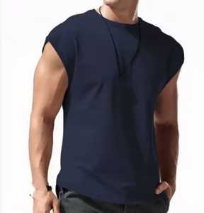 <span class=keywords><strong>Camiseta</strong></span> <span class=keywords><strong>sin</strong></span> <span class=keywords><strong>mangas</strong></span> de verano para hombre, chaleco fino holgado informal de Color sólido para jóvenes para <span class=keywords><strong>Amazon</strong></span>, impresión Digital de tela tejida transfronteriza - Product Image 3