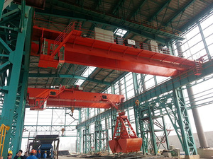 חשמלי הידראולי מכאני לתפוס דלי מגדר כפול מקורה מעל מנוף עם כתום הידראולי תופס דלי - Product Image 6