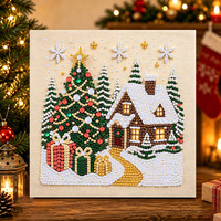 Kit de Peinture Diamant Forme Spéciale Père Noël DIY, Mosaïque de Strass en Cristal, Décoration Murale Artistique pour la Maison, Cadeau Artisanal