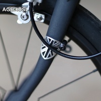 Protector de Cable de Freno y Cambio para Bicicleta AGEKUSL, Protector de Disco de Aleación de Aluminio para Bicicleta Plegable Pike Trifold