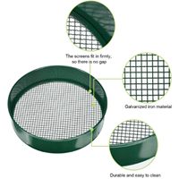 Tamis à terre extra large de 19 pouces, mailles de 4 mm, 6 mm, 9 mm, tamis de jardin pour compost, terre, pierres