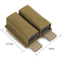 Pochette tactique Molle Tri-Claw Warfalcon personnalisée 1000D pour chargeur de munitions 9 mm, pour chasse, porte-chargeur de poitrine