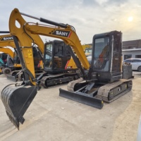 Vente Flash : Excavatrice sur chenilles Sany55 d'occasion, mini-pelle de 5,5 tonnes, système hydraulique complet, bon état, livraison rapide, expédition mondiale