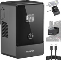 Batterie V-Mount Neewer PS099E avec câble Type C, 6800mAh 99Wh, Mini V-Lock avec écran OLED, pour caméra vidéo, moniteur, caméscope
