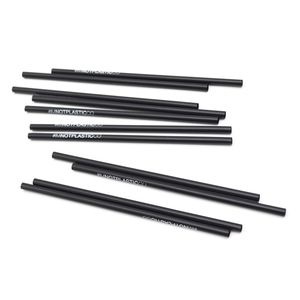 Black Disposable Drinking PLA Biodegradable Compostable Personalized Sraw Logo <strong>Printed</strong> <strong>Custom</strong> <strong>Straws</strong> - Product Image 4