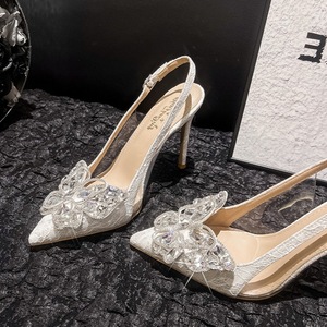 Nuevos Tacones de Aguja con Pedrería de 6CM/8CM/10CM para Novia, Zapatos de Tacón para Mujer - Product Image 1