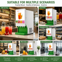 Distributeur de boissons commercial OEM à 4 robinets, machine à mélanger les jus de fruits, machine à boissons froides pour restaurant