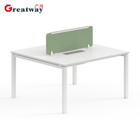 Poste de travail de bureau moderne pour 2, 4 ou 6 personnes, système de bancs partagés face à face pour espace de coworking