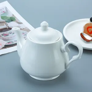 High Quality English Modern Style 27 Ounce Ceramic Coffee Teapot Teapot With Bee Style Spout Filter To Brew Loose Leaf Tea