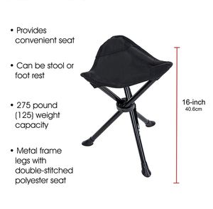 Chaise de chasse pliable compacte, tabouret portable à 3 pieds, siège de pêche ultraléger pour le camping - Product Image 3