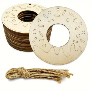 Juguetes de Madera para Colorear en Forma de Donuts para Niños, Pinta tus Propios Donuts, Juguetes Educativos Únicos y Divertidos, Juguetes de Madera Cortados con Láser - Product Image 1