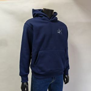 เสื้อฮู้ดผ้าซักลายกรดสำหรับผู้ชายเสื้อมีโลโก้ลายตัวอักษรสองเส้นแบบลำลองทรงหลวมไซส์ XL - Product Image 4