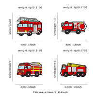 Badges en émail personnalisés en gros, design camion de pompiers, fabrication directe usine, OEM ODM, stock disponible
