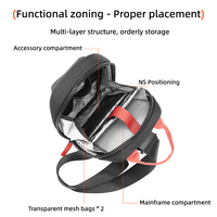 Tas Penyimpanan Aksesori Game Model Asli, Portabel, dengan Ritsleting, Pelindung Keras, untuk Konsol Nintendo Switch, Cocok untuk Musim Panas
