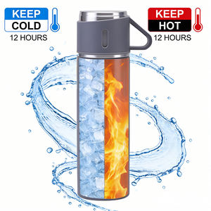 Ensemble de thermos et de tasses en acier inoxydable en gros, plusieurs couleurs disponibles, conception personnalisée pour les produits de marque d'entreprise - Product Image 3