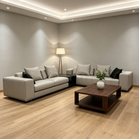 Ensemble de canapé-lit carré en cuir véritable All Match Home, rembourré en éponge, design moderne, facile à coordonner avec n'importe quel style d'intérieur de salon