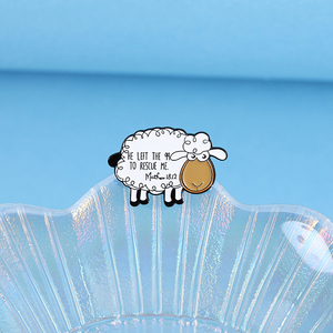 He Left The 99 to Rescue <span class=keywords><strong>Me</strong></span> <span class=keywords><strong>Jesus</strong></span> Épingles en émail, Broches et Badges de revers pour sacs à dos, motifs Mouton de dessin animé mignon, Bijoux amusants, Cadeaux pour amis - Product Image 6