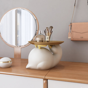 Lying Down Duck Resin Decorative Tray Irregular Shape Contemporary Design Home Desktop Gift - Product Image 2