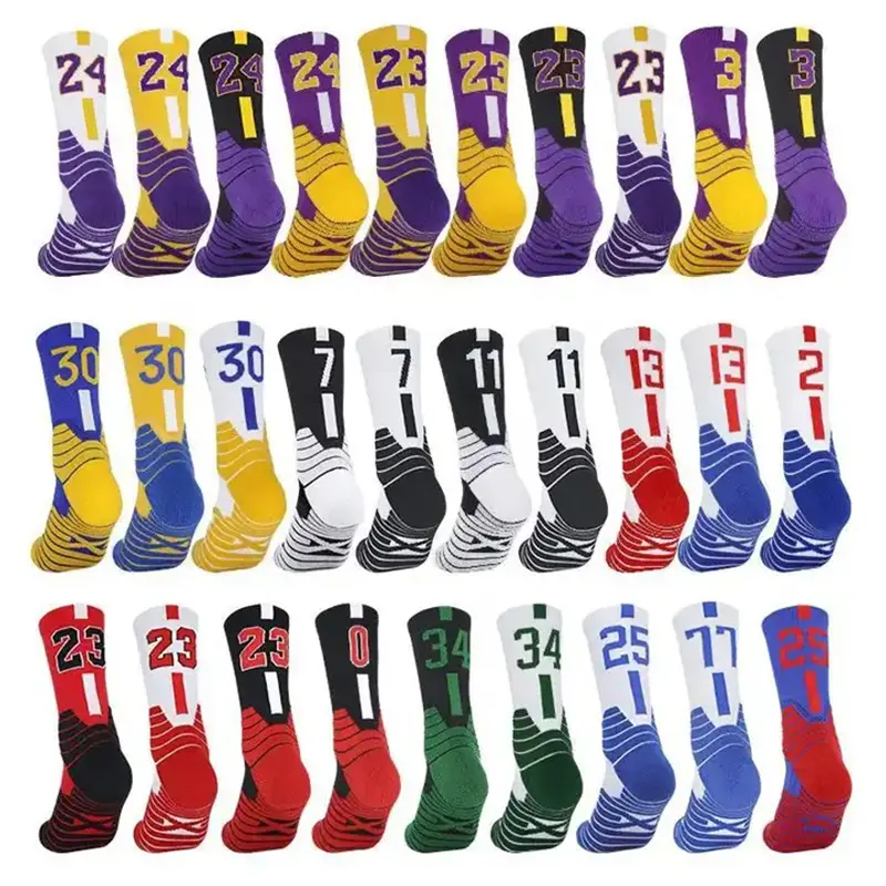 Quentin custom made athletic sports cotton crew grip socks with custom logo professional basketball socks manufacturer