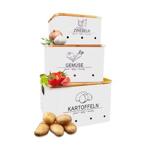 Quadrato di <span class=keywords><strong>patate</strong></span> vegetali cipolla cucina scatola di stoccaggio in metallo contenitore di aglio latta cucina 3 pezzo di aglio patata cipolla <span class=keywords><strong>porta</strong></span> cipolla - Product Image 1