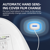 Siège de toilette intelligent chauffant électrique automatique de haute qualité, facile à installer, avec film remplaçable et couvercle à fermeture douce, 220V AC