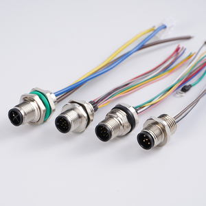 M12 2-17 ליבה עמיד למים-מחבר נקבה בקצה הלוח עם מנעול קדמי, ip67 ברמה עמיד למים תקע, תקע חיישן - Product Image 3