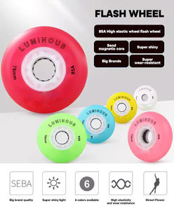 Vente en gros de nouveaux patins à roulettes en PU multicolores lumineux authentiques patins à glace résistants à l'usure pour patins à roulettes - Product Image 5