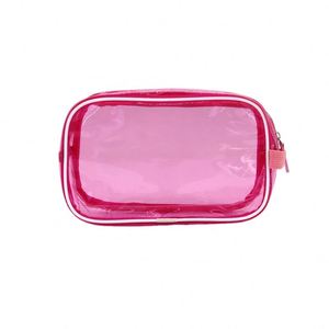 Free Sample Wholesale Custom Women Color Contrast Transparent Cosmetic <b>Bag</b> <b>Travel</b> Storage PVC Waterproof Clear <b>Makeup</b> <b>Bag</b> - Product Image 4