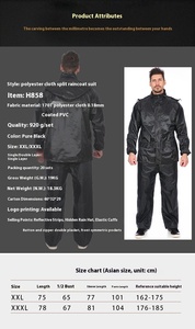 Ensemble de vêtements de travail réfléchissants pour hommes et femmes, imperméable et pantalon épaissis pour le voyage, la moto et les activités électriques en extérieur - Product Image 2