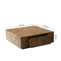 Table basse de salon moderne en bois massif de haute qualité avec tiroir, personnalisable, nouvelle collection SWT