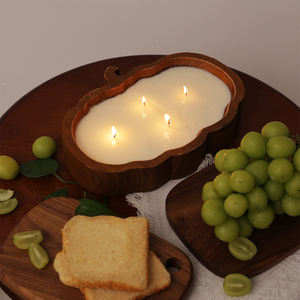 木制面团碗批发手工制作木碗家居装饰木牛面团碗蜡烛 - Product Image 4