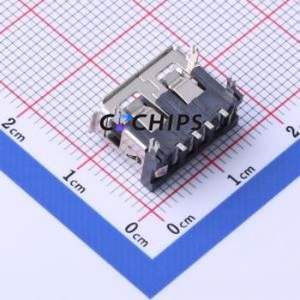 912-312A2022S10100 USB <b>Connector</b> SMD <b>Connector</b> ( <b>Connector</b> Type: Type-A )( Protocol Standard: USB 2.0 )( Gender: Female ) - Product Image 2