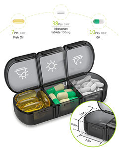 Pilulier hebdomadaire ergonomique avec compartiments temporisés Échantillonnage rapide disponible Solution de personnalisation OEM ODM - Product Image 2