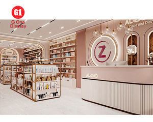 ชั้นวางสินค้าเครื่องสำอางแบบปรับแต่งได้สำหรับร้านค้าปลีก |   เฟอร์นิเจอร์ร้านเครื่องสำอางสมัยใหม่และดีไซน์ตู้ไม้สำหรับเครื่องสำอาง - Product Image 4