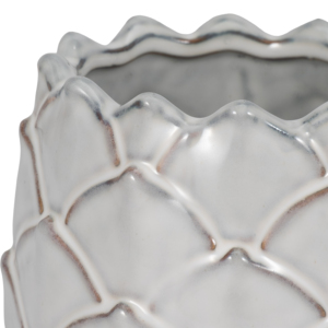 Vaso in Ceramica Rotondo Texturizzato, Fioriera in Gres per Piante da Interno ed Esterno, Decorazione per la Casa - Product Image 4