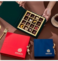Venta al por mayor de lujo hecho a mano imán caja de Chocolate impresión personalizada imán de cartón rígido San Valentín dulces fechas Cajas de Regalo